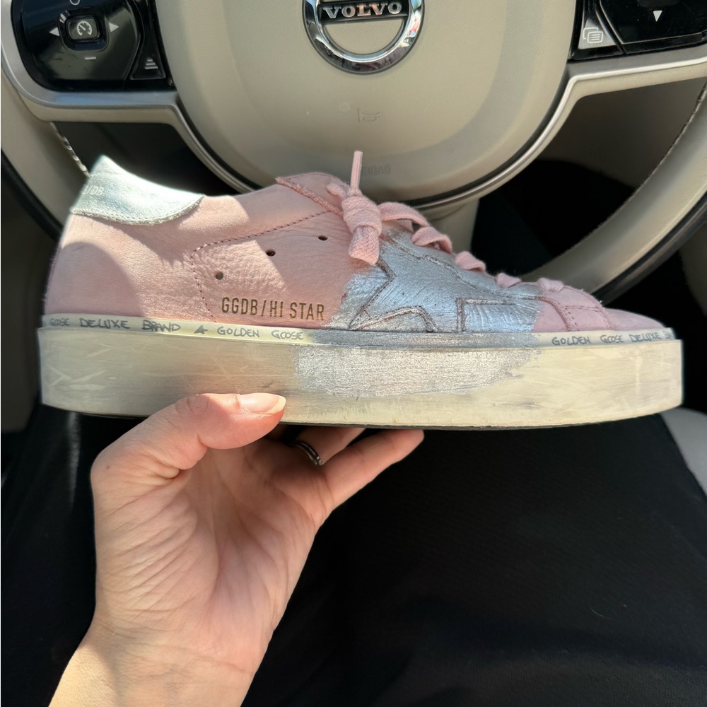 Golden Goose Pink and Silver Women's Sneakers